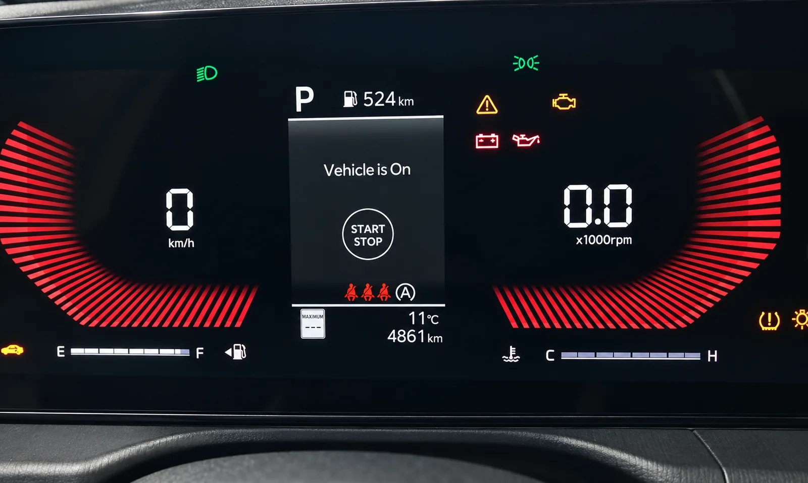 Compteur du Sportage LX 2026 indiquant 4 861 km